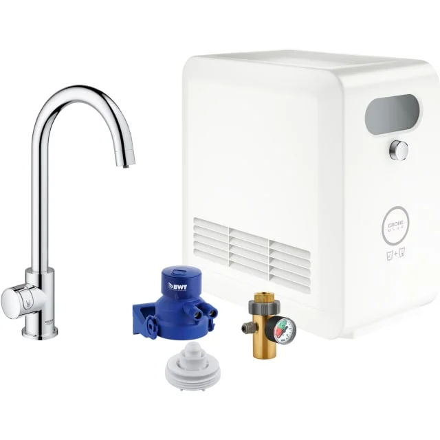 Grohe Blue Professional Mono kjøkkenarmatur, avkjølt vann, kullsyreholdig vann, krom | 31302002