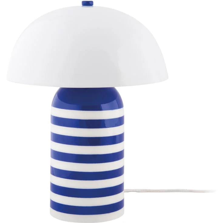 Leitmotiv Rayado Retro bordlampe, stripet blå | LM2397BL