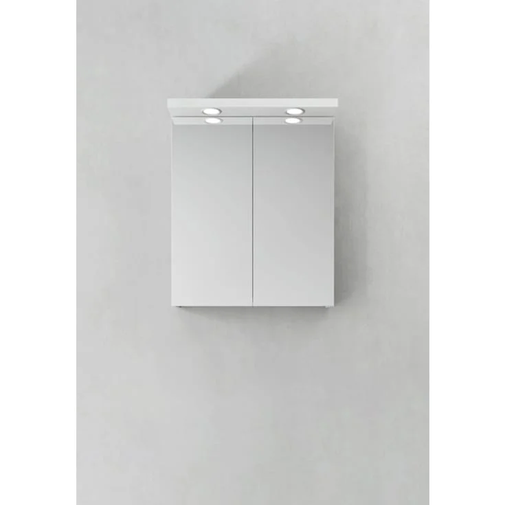 Hafa Store speilskap, med lys, 60x73 cm, hvit | 1390650