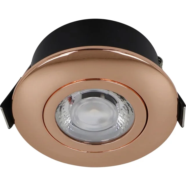 Nordtronic Low Profile Flexible downlight, Ø7,5 cm, kobber, 2700K | 35712062
