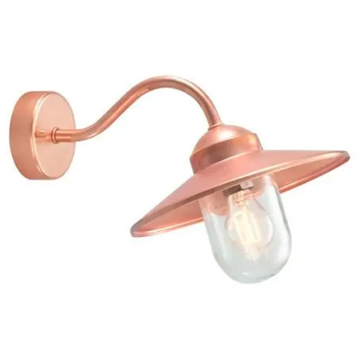 Norlys Karlstad vegglampe, LED max 9W, klart glass, kobber | 3185261 Norlys Karlstad vegglampe, LED max 9W, klart glass, kobber | 3185261