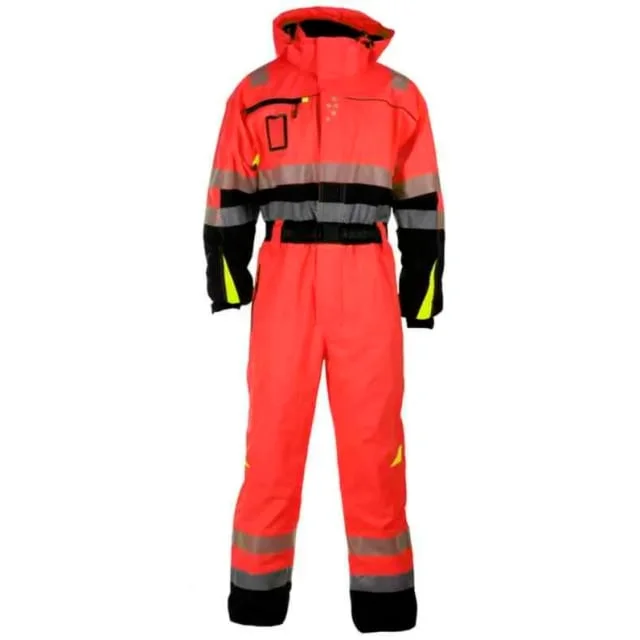 Bekken & Strøm Gjøvik allværs vinterkjeledress, kl.3, unisex, str. 3XL, rød/sort, HiVis | 677130