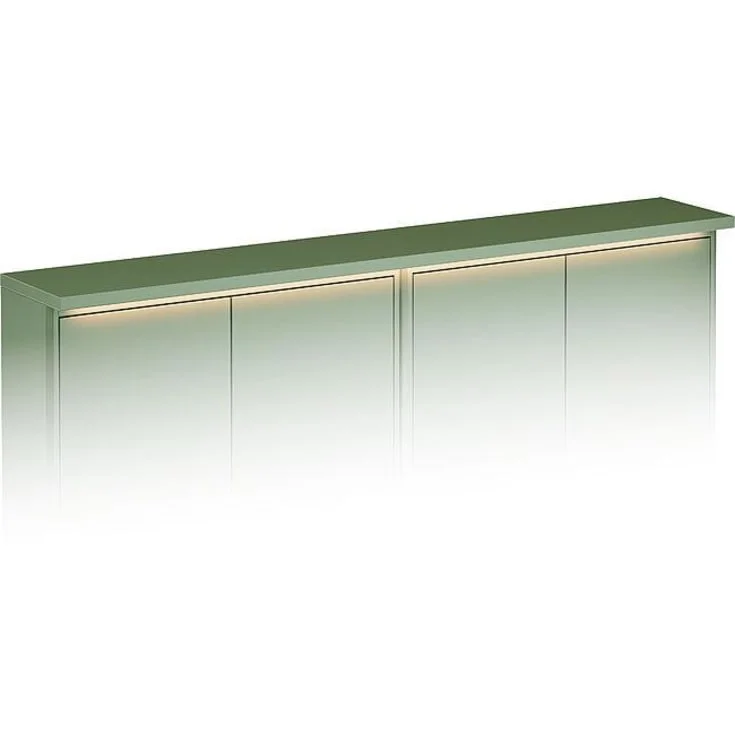 Gustavsberg Graphic topp-plate med belysning, 120x20 cm, grønn | GB71GCTP1216GN