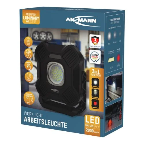 Arbeidslampe 2000lumen oppladbar med flere lystemperaturer v:2066134 Arbeidslampe 2000lumen oppladbar med flere lystemperaturer v:2066134