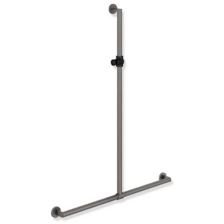 Hewi 900 T støttehåndtak/dusjstang, 118,5x125 cm, matt grå | 900.35.40260 ER