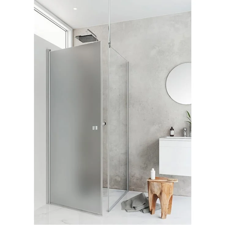 Hafa Igloo Pro dusjhjørne, 70x130 cm, frostet glass, aluminium profil | 1450564