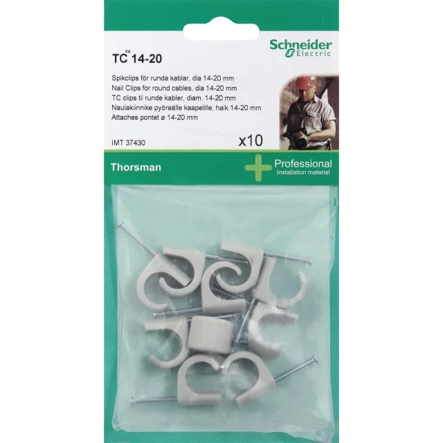 Schneider TC kabelklemmer 10 stk, grå, 14-20 mm | IMT37430