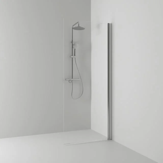 Svedbergs Skoga dusjvegg rett, 77 cm, klart glass, alu matt profil | 63307380