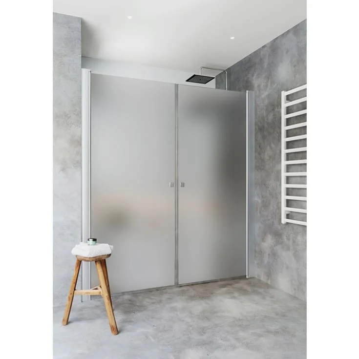 Hafa Igloo Pro dusjnisje, 195-199 cm, frostet glass, aluminium profil | 1450599
