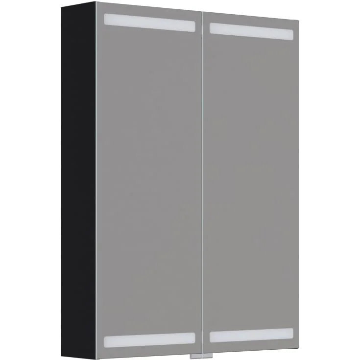 Dansani Inzo Level speilskap, 80x60 cm, sort eik | LS876-150