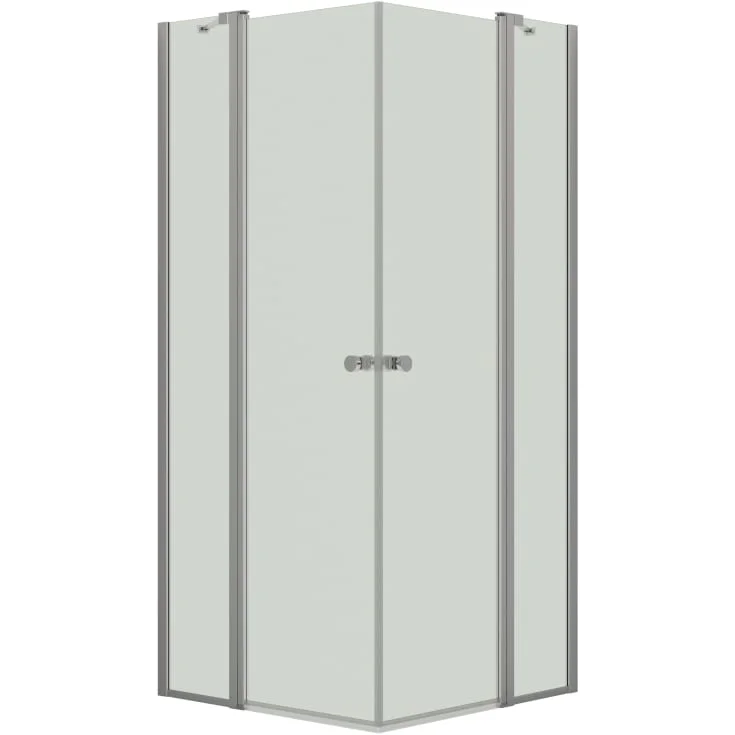 Dansani Match dusjhjørne, modell C+C, 89x89 cm, klart glass, satin profil | MODEL6-90X90-KLART