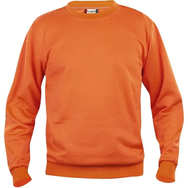 Clique Basic Roundneck collegegenser, oransje, str. S | 021030-18_S