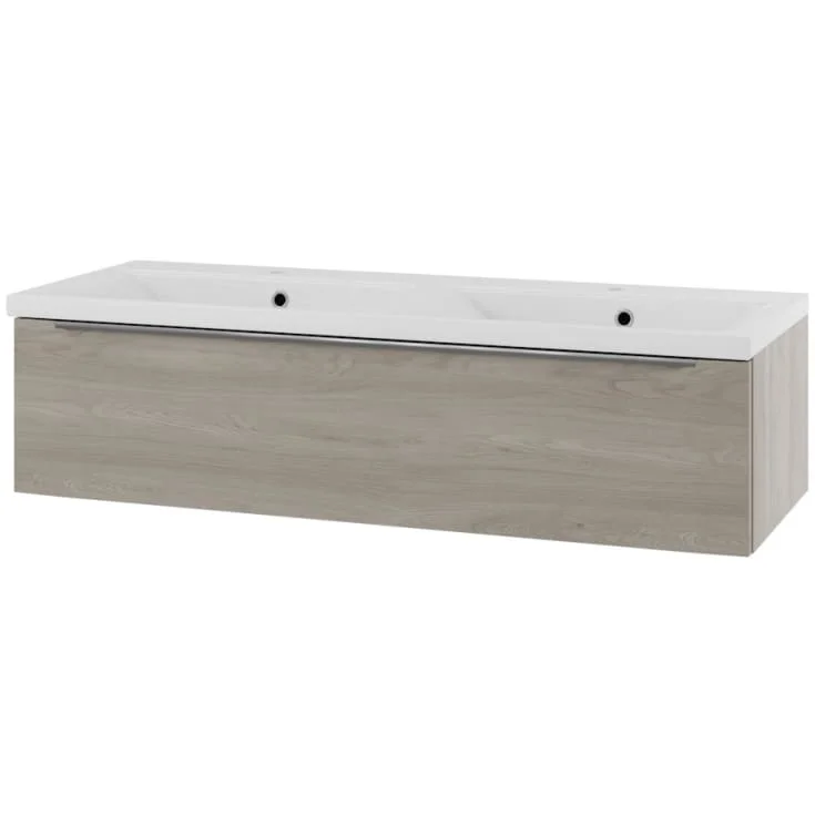 Linn Bad Mari servantskap, 1 skuff, 120x45,6x28,5 cm, høyre, lys eik | 120212H1S