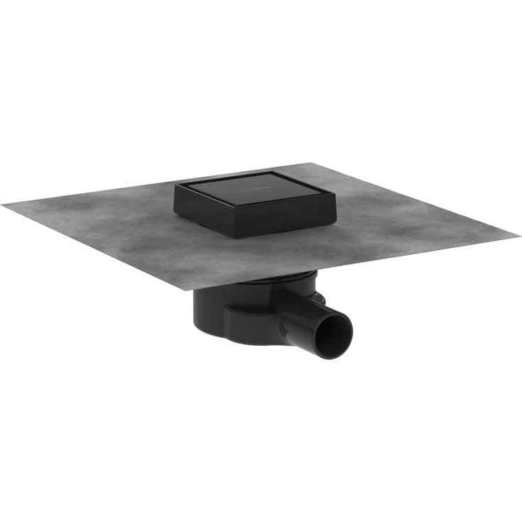 Hansgrohe Raindrain Point komplett sluk 100 mm, matt sort | 56247670