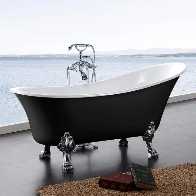 Bathlife Fossing badekar, 162×71 cm, sort | 401541028