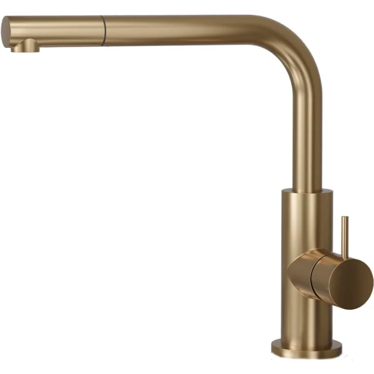 Scandtap Steel Accent 90 kjøkkenbatterieri, uttrekkbar tut, sand | 30176