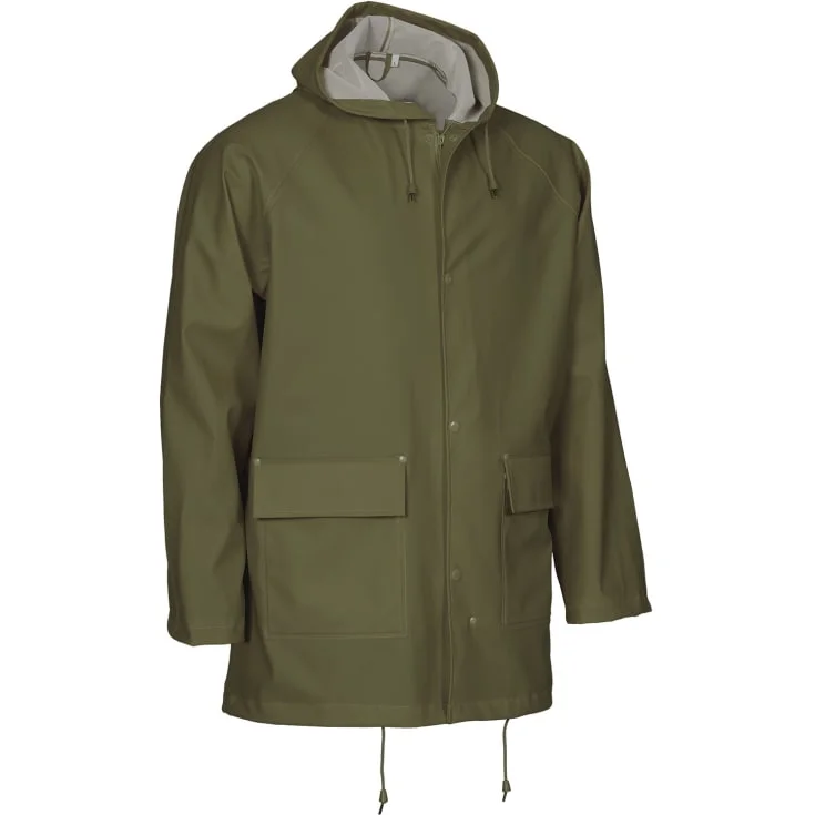 Elka Outdoor regnjakke PU/PVC, olivengrønn, str. 4XL | 306600-001_4XL Elka Outdoor regnjakke PU/PVC, olivengrønn, str. 4XL | 306600-001_4XL