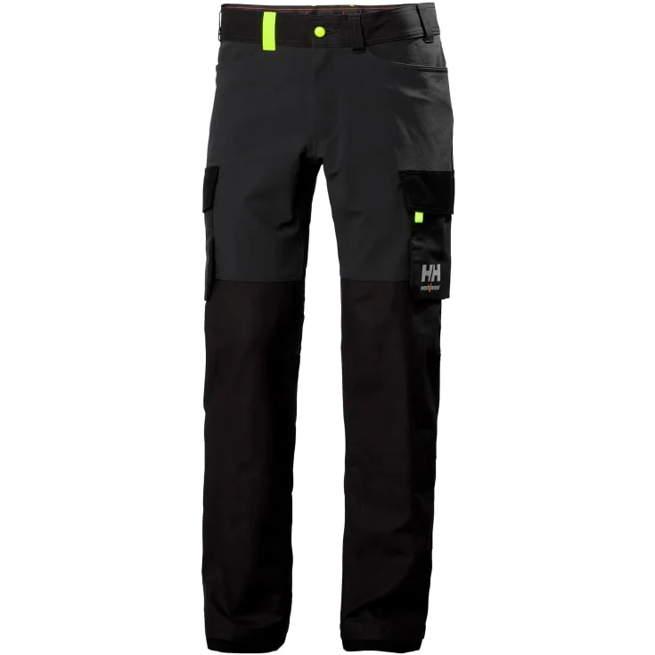 Helly Hansen Oxford servicebukse med 4-veis stretch, mørkegrå/sort, str. D124 | 77408-989_D124