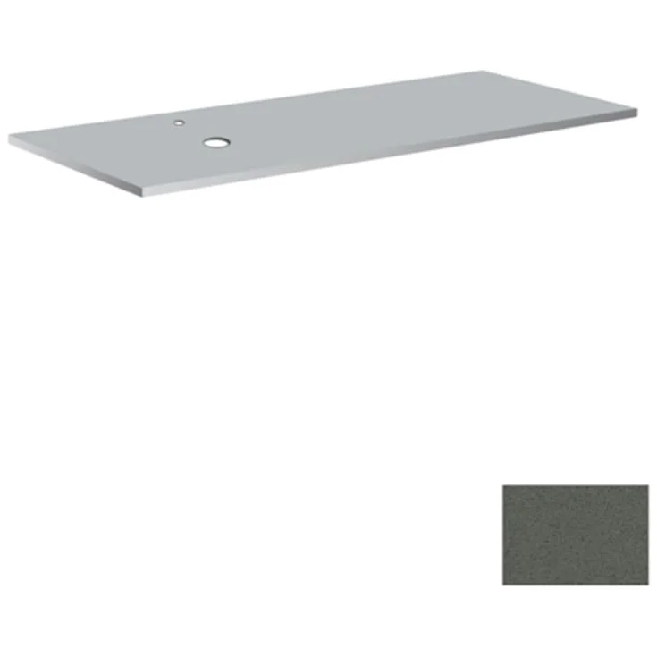 Hafa Edge benkeplate, venstre, 121x46.2 cm, mørkegrå | 1590503