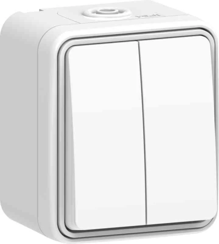 Bryter dobbel utenpåliggende Connect 2Home kapslet IP54 v:6546709