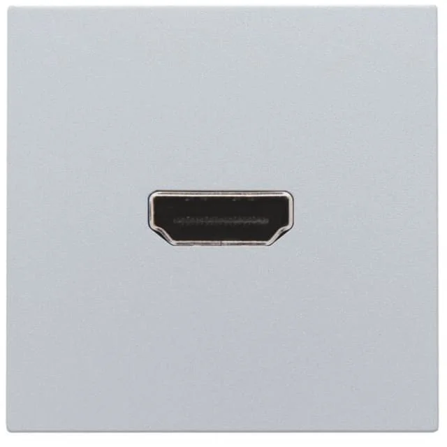 Niko HDMI uttak for pluggmontering, sølv | 121-69417 Niko HDMI uttak for pluggmontering, sølv | 121-69417