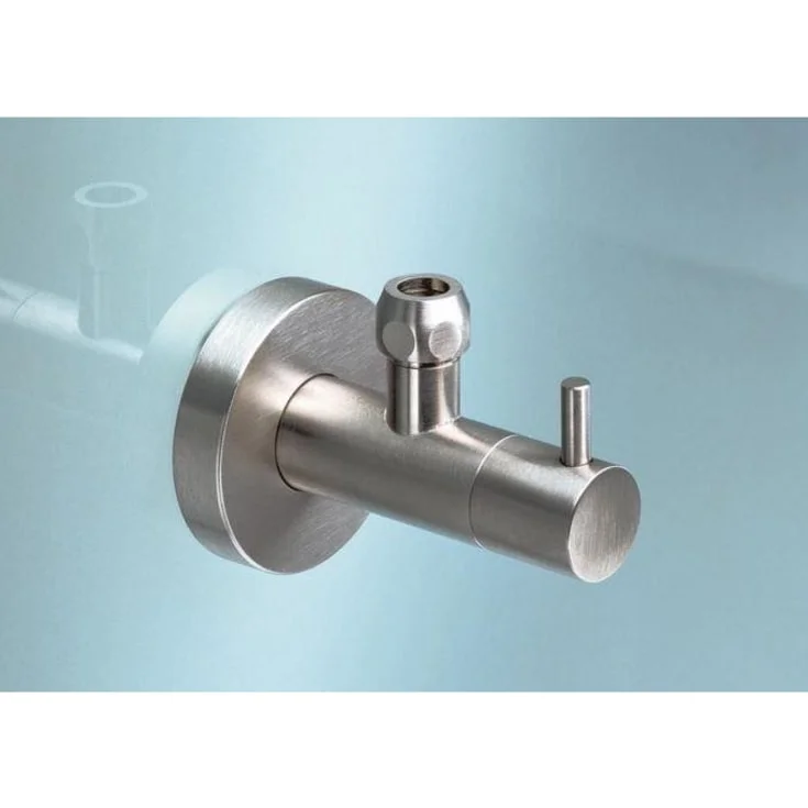 Vola S10 Stopventil m/dekkkappe 1/2" x 10 mm (3/8" nippel) - Rustfrit stål | S10-40
