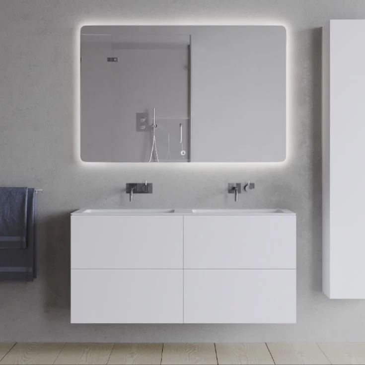 Copenhagen Bath SQ2 120 møbelpakke, dobbel, 120x45x60 cm, hvit matt | 30010162 Copenhagen Bath SQ2 120 møbelpakke, dobbel, 120x45x60 cm, hvit matt | 30010162