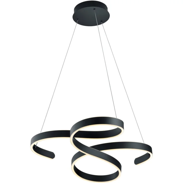 Trio Lighting Francis pendel, svart | 371310142