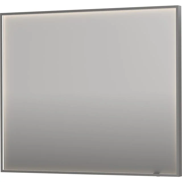 Sanibell Ink SP19 speil med lys, dimbar, duggfri, børstet rustfritt stål, 100x80 cm | 8409068