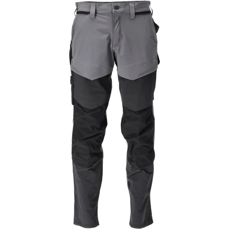 Mascot Customized arbeidsbukser med stretch, lysegrå/sort, str. 82C48 | 22379-311-8909_82C48