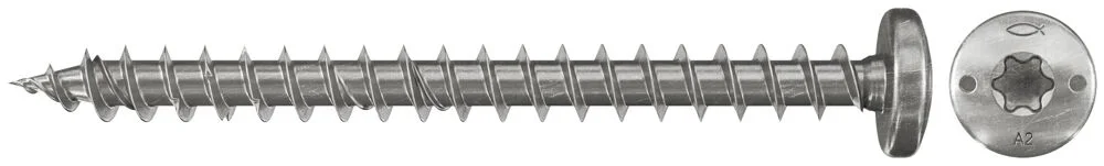 Treskrue Panhode 3,5x12mm A2 Rustfritt v:4635168