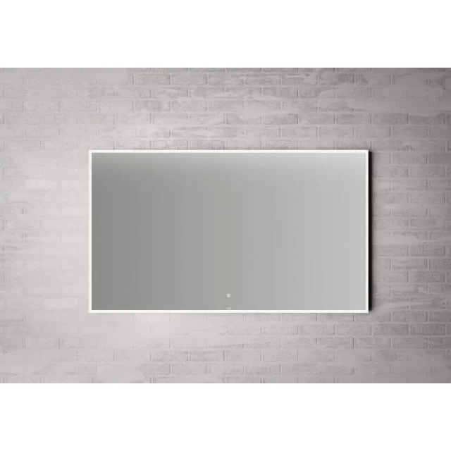 Linn Bad Vange speil med lysramme, 120x70x3 cm, hvit matt | 28112