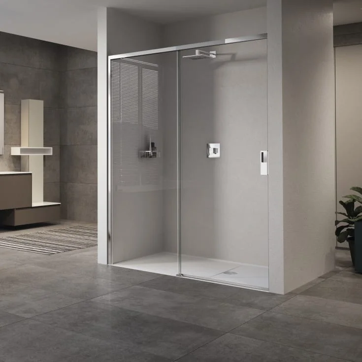 Novellini Opera 2PH skyvedør venstre, 100-103 cm, klart glass, krom profil | OPE2PH100S-1K