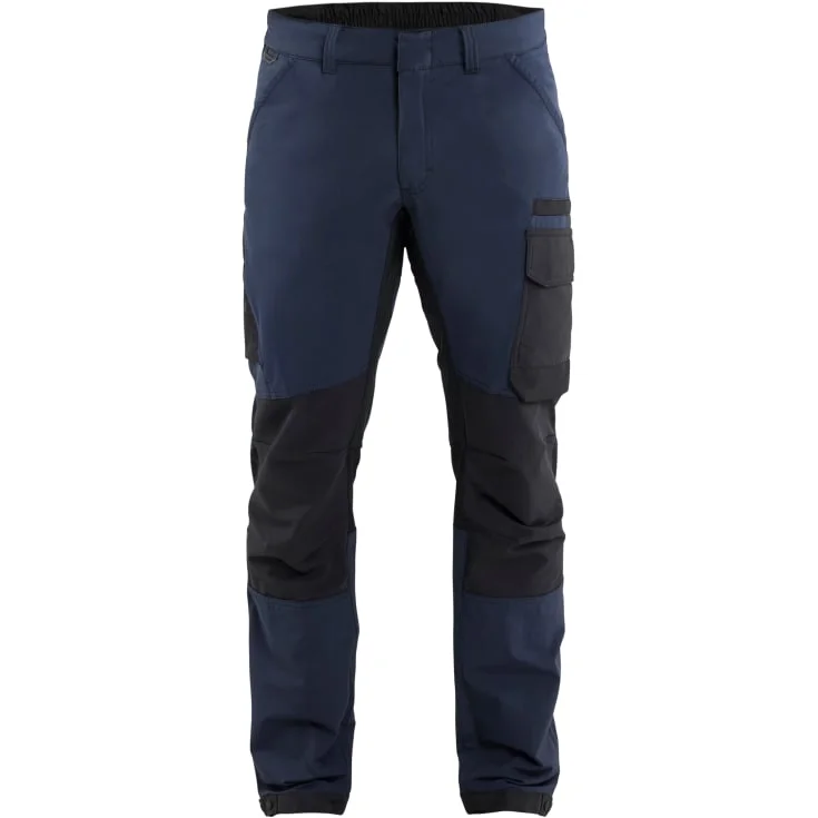 Blåkläder Workwear Service arbeidsbukser, med 4-veis stretch, marineblå/sort, str. C154 | 1422-1645-8699_C154