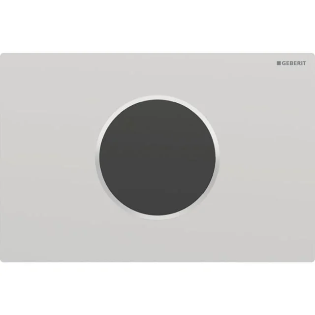 Geberit Sigma 10 Round betjeningsplate, berøringsfri, batteridrift, matt krom/krom | 115.908.JQ.6