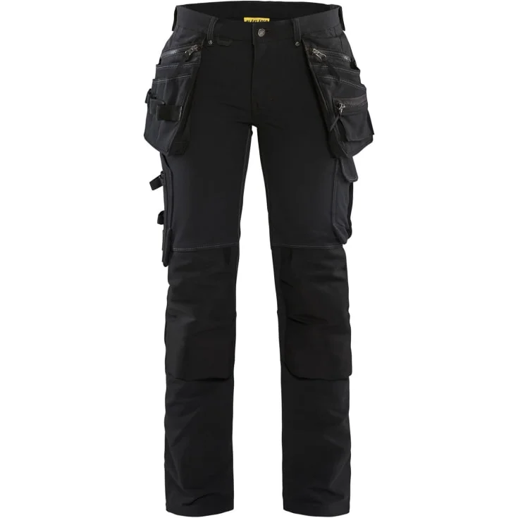 Blåkläder Workwear 7198 håndverkerbukser med 4-veis stretch, dame, sort, str. D24 | 7198-1644-9900_D24