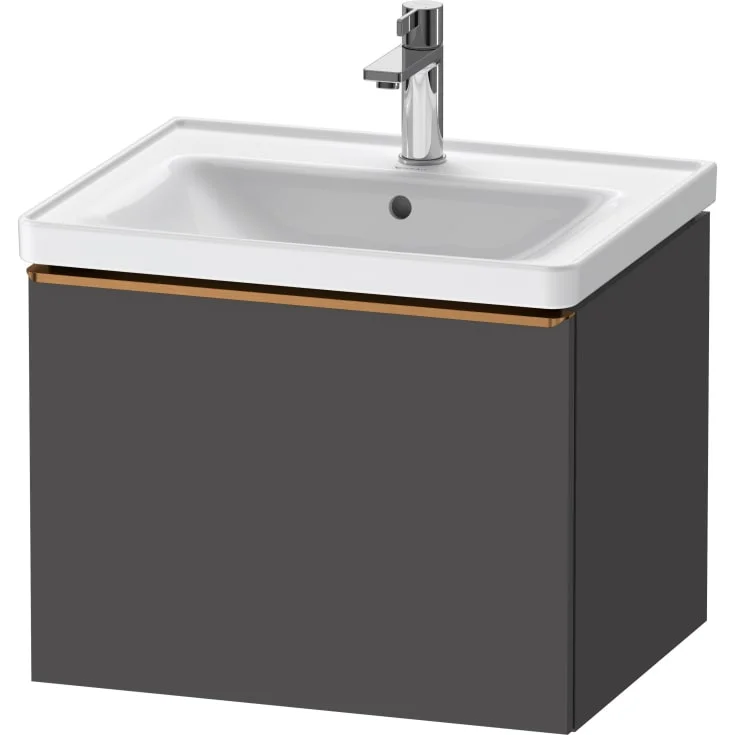 Duravit D-Neo servantskap, 58,4x45,2 cm, matt grafittgrå/bronse | DE4249004490000