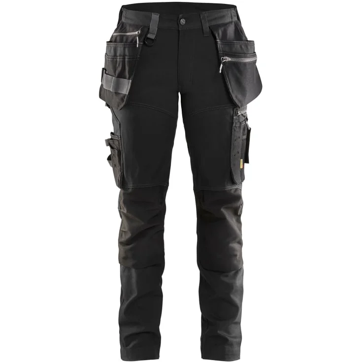 Blåkläder Workwear 7115 håndverkerbukser med 2-veis stretch, dame, sort, str. C50 | 7115-1343-9900_C50