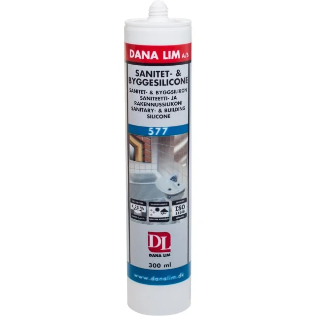 Dana Lim sanitets- og byggesilikon 577, Sort, 300 ml | 75429 Dana Lim sanitets- og byggesilikon 577, Sort, 300 ml | 75429