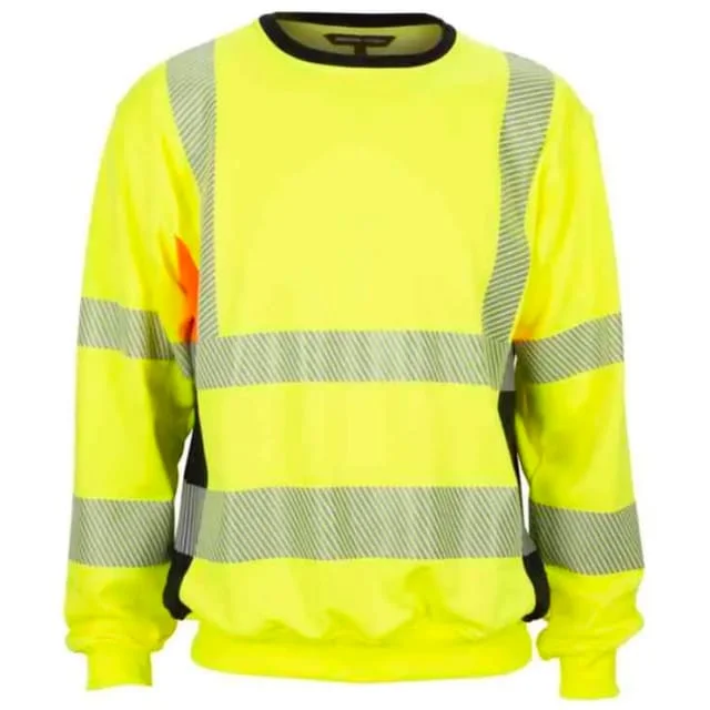 Bekken & Strøm Gjøvik collegegenser, HiVis kl.3, unisex, str. XL, gul/sort | 27314148