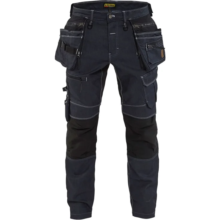 Blåkläder Workwear X1900 håndverkerbukser med 2-veis stretch, marineblå/sort, str. C158 | 1990-1141-8999_C158