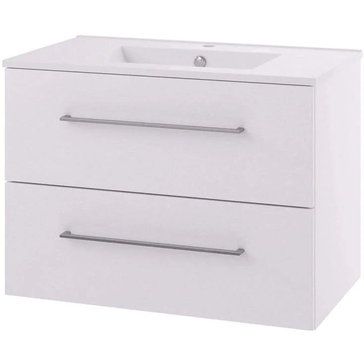 Linn Bad Hilde Møbelpakke, 2 skuffer, 80x46x59,8 cm, med servant, hvit matt | 150108RPS
