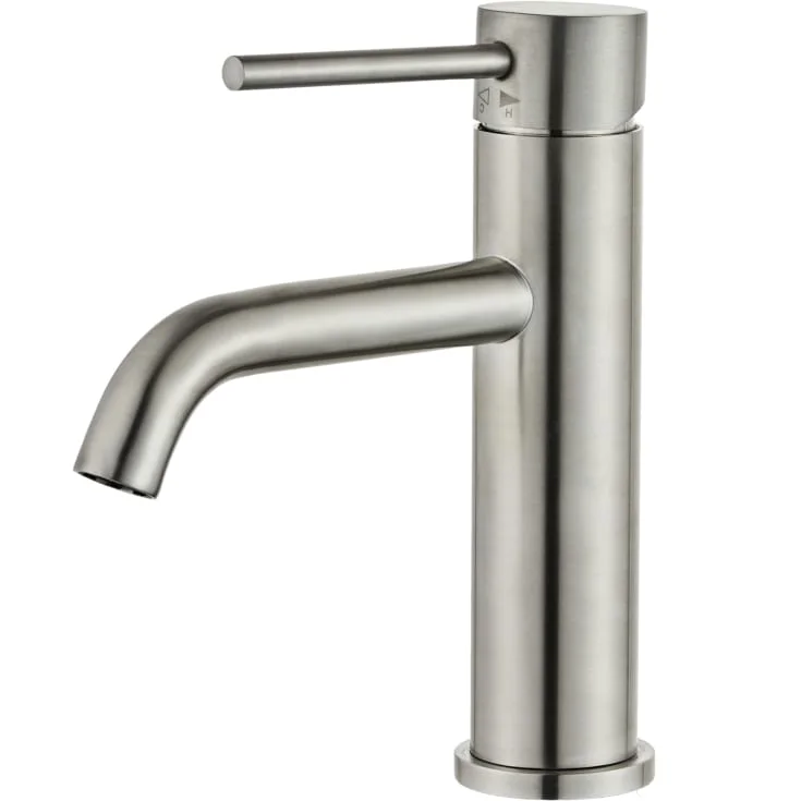 Zen Sanitary Slimline servantbatteri, børstet rustfritt stål | 81300113