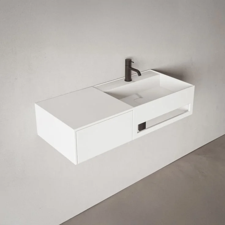 Copenhagen Bath Oslo 90 Servant, høyre, 90×40 cm, hvit matt | 40010356 Copenhagen Bath Oslo 90 Servant, høyre, 90×40 cm, hvit matt | 40010356