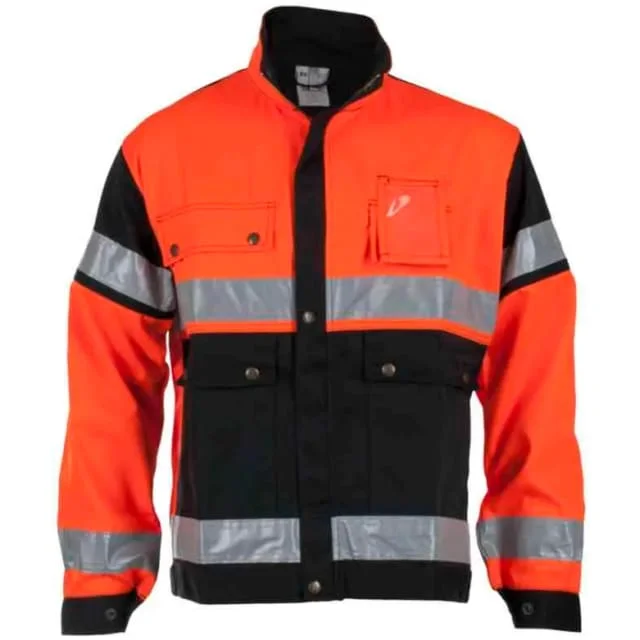 Bekken & Strøm Dokka arbeidsjakke, HiVis kl.2, unisex, str. 60, oransje/sort | 676399