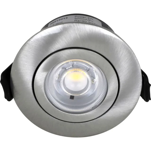 Nordtronic Low Profile Flexible utendørs downlight, driver, Ø5,5 cm, børstet alu, 4000K | 35511524