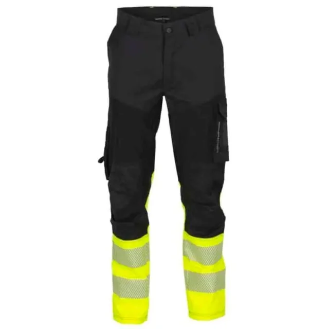 Bekken & Strøm Gjøvik stretch servicebukse, kl.1, unisex, str. KB50, sort/gul, HiVis | 27303126