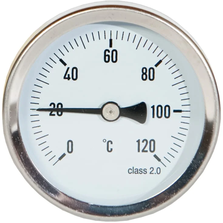 Erik Færgemann termometer 1/2"x45 mm, med dykkerør, 0-120° | 480601004G Erik Færgemann termometer 1/2"x45 mm, med dykkerør, 0-120° | 480601004G