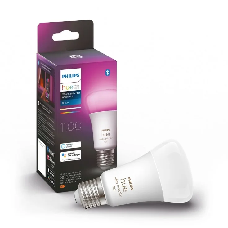 Philips Hue White Color Ambiance E27 standardpære, 2000K-6500K, 9W | 929002468801