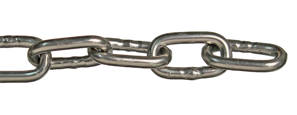 Kjetting kortlenket 4mm rustfritt 2m v:3956623
